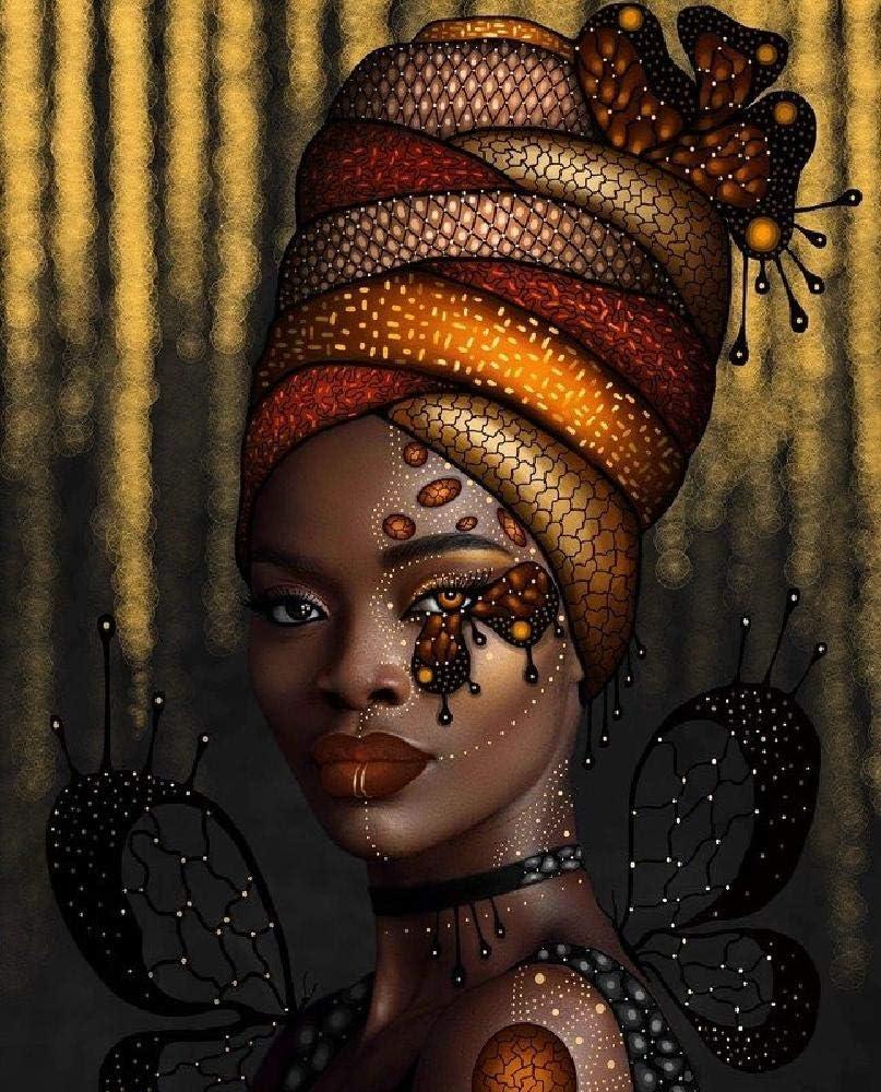 Classic Jigsaw Puzzle 1000 Piece Wooden Adults Children Puzzles-Butterfly African Woman-Art DIY Leisure Game Fun Toy Gift Suitable Family Friends