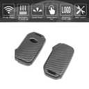 Smart Key Fob Case Compatible with KIA CEED CERATO Forte NIRO SELTOS Sorento Soul SPORTAGE Telluride Black Carbon Fiber Pattern ABS Silicone Rubber Night-Luminous Black