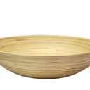 Bamboo Wooden Salad Bowls Set Large Bamboo Wood Serving Bowl for Fruits 11.8" Big Salad Bowl