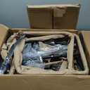 Gizoon Patio Chairs Set of 2, Patio Fumiture Set with Metal Fframe Glass Table, Outdoor Chairs Set of 2 for Balcony Bistro Table and Chair Set for Lawn, Black