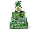 Moucuny 4 Pcs St. Patrick's Day, Wooden
Sign for Home Decor