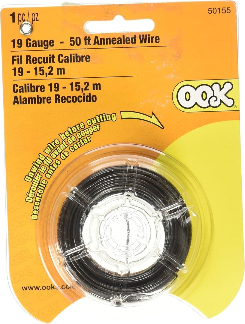 HILLMAN 50155 Utility Wire, 19 Ga x 50' L, Annealed