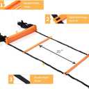 YISSVIC Agility Ladder and Cones 20 Feet 12 Adjustable Rungs Fitness Speed Training Equipment,1 Carry Bags, 10 Cones, 4 Stakes, Basketball, Soccer