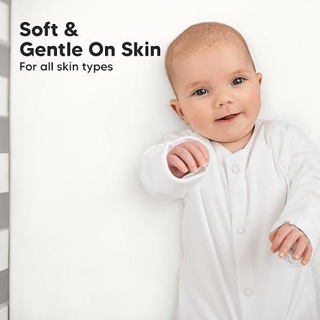 Baby Crib Sheets for Boys Girls, Fitted Crib Sheet for Standard Crib and Toddler Mattress, Soft Microfiber Baby Sheet, Size 32×32