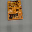 ARTISTRO 6 Black & White Oil-Based Permanent Tire Markers - Dual Tip (0.3mm+3mm) Paint Markers for Tire - Quick Dry, Waterproof