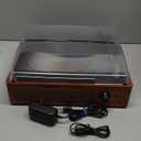 Vinyl Record Player Turntable with Built-in Bluetooth Receiver & 2 Stereo Speakers, 3 Speed 3 Size Portable Retro Record Player for Entertainment and Home Decoration (Brown)