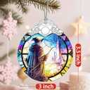 Christmas Ornaments: Stained Glass Ornament, Christmas Tree Ornament, Hanging Ornaments for Home Decor & Xmas Tree Decorations  Exquisite Holiday Decor, Gifts & Holiday Present - Witch (Wizard)