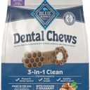 Blue Buffalo Dental Chews Large Natural Dog Treats, Chicken & Spearmint 33-oz Bag (21 Count)