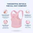 Fit Geno Back Brace and Adjustable Posture Corrector And Trainer for Women and Men, Back Straightener, Scoliosis and Hunchback Correction, Back Pain, Spine Support, Pink, Medium (Waist 34-41 Inch)