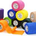 OK TAPE Self Adherent Cohesive Bandages Wrap - 12Packs, 2" x 5 Yards, Non-Woven Self Adhesive Bandage Wrap for Thumb, Finger, Wrist, Ankle, Vet Wrap Bandages Tape (Mixed Colors)