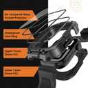 Goton 3 in 1 Waterproof Case with Band for Apple Watch with Built-in Tempered Glass Screen Protector 46mm, 360 Shockproof Bumper Face Cover with Band for Apple Watch Series 11 Series 10, 46mm
