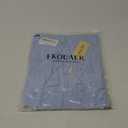 Ekouaer Womens Pajama Sets 2 Piece Cotton Pjs Button Down Sleepwear Short Sleeve Lounge Set with Pockets,L, Light Blue