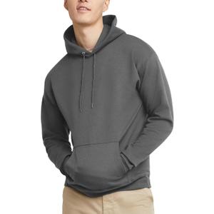 Hanes EcoSmart Hoodie, Midweight Fleece, Pullover Hooded Sweatshirt for Men (Gray, M)