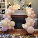 Dusty Pink and Gold Balloons Set, 60Pcs 12 Inch Retro Blush Pink White Sand Beige Metallic Gold Latex Balloon with Gold Confetti Boho Balloon for Birthday Baby Bridal Shower Wedding Party Decorations