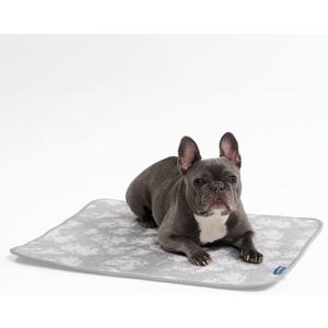 Spark Paws Cooling Mat for Dogs - Self Cooling Dog Mat & Pet Cooling Pad for Dogs - Non-Toxic, Non-Gel Washable Cooling Bed - Cloud Grey - Size M