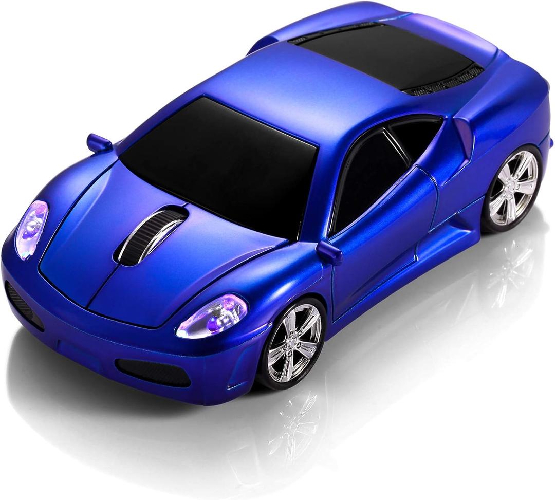 Certified Wireless Mouse Compatible with iOS Windows Android - Works with Computer, Laptop, Tablet, Mobile Phone - Universal Bluetooth/USB Receiver Connectivity (F1-TFB, Tour de France Blue)