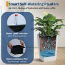 Garvee Set of 4 Tall Outdoor Planters, 16 Inch Planters for Outdoor Plants, 4 Pack