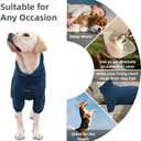Dog Pajamas for Dogs,Extra Large Stretch, Large Pet Jumpsuit Four-Legged Dog Clothes, Pet Clothing (Blue, 4XL)