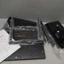 Huuger Night Stand with Charger Station and LED Lights, 2 Drawer Nightstand, Bed Side Table with Open Shelf, End Table, Fabric Dresser for Bedroom, Black (11.8"D x 15.7"W x 23.6"H2 Drawers)