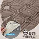 TAOCOCO Waterproof Couch Covers for Pets Dogs with Non Slip Backing, Sofa Seat Covers with Side Pocket for 3 Cushion Couch Washable Dog Couch Cover Protector Sofa Slipcovers(Sofa Plus, Taupe) (Width: 72.4'')