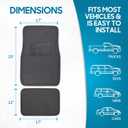 Premium 4 Piece Set of Carpet Car Floor Mats with Vinyl Safety Heel Pad for Car, Truck, SUV, Coupe Sedan, Black (MT-100-BK) Pack of 1
