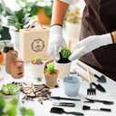 46 Pcs Bonsai Tree Kit - Indoor Starter Kit with Wooden Organizer Box, Succulent Tools Set Includes Repotting Mat, Pruning Shears and Rake - Unique Gardening Gift for Beginners & Plant Lovers