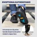 Slip Resistant Work Shoes for Men, Black Zapatos de Trabajo para Hombres, Non Slip Comfortable Lightweight Food Service Chef Sneakers in Kitchen Restaurant, Medium or Wide, US 6.5-14 (Black)