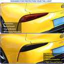 Car Taillight Cover Fit for Toyota Supra GR A90 A91 MK5 2019-2025, Smoked Taillight Shell Trim Cover, Rear Tail lamp Decorative Protection Trim, 2PCS, Transparent Gray