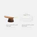 Gibson Elite Ridgehaven 10" Marble & Wood Cake Stand, Serving Platter, Charcuterie Board, and Center Piece Home Dcor With Glass Lid