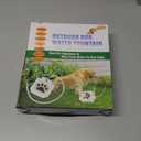 Outdoor Dog Water Fountain Step On - Upgrade Large Dog Sprinkler Drinking Water Dispenser Dog Paw Waterer Activated with Stainless Steel Braided Hose