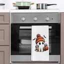 Halloween Ghost Kitchen Towels, Cute Ghost Boo Decorative Towels for Bar Kitchen Bathroom