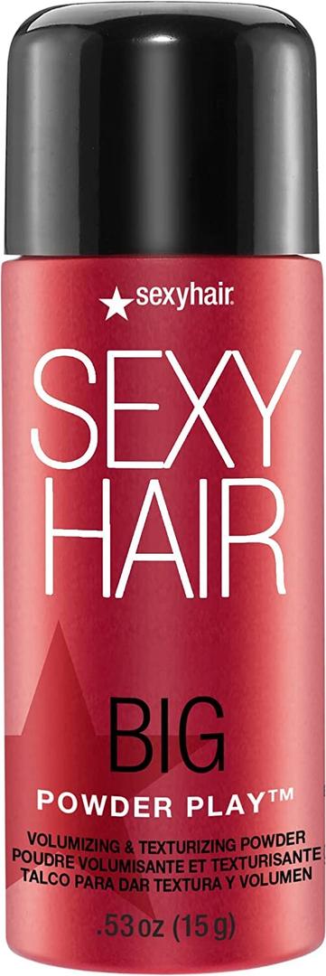 SexyHair Big Powder Play Volumizing & Texturizing Powder, 0.53 Oz | Colorless on Hair | Fragrance Free | Instant Lift 