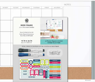 Mod Frame Calendar Memo Board