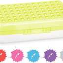 Enday Pencil Box Green, Plastic Small Dots Pencil Case, School Storage Utility Supplies Box Organizer with Snap Closure for Kids and Adults Also in Pink, Grey, Purple, Red, Blue, 1 PK
