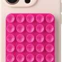 2 x Suction Phone Mount for Case, 2 in 1 Silicone Octo Cup Buddy Sticky Grip Holder for iPhone, Hands-Free Selfie/Video for TikTok Influencers, Women Gift Pink