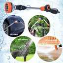 Watering Wand for Garden Hose (18.5") - Heavy Duty Stainless Steel Sprayer Nozzle Wand with 8 Patterns Water Flow, Adjustable 180 Rotating Head for Plant Care | Sprinkler Wand with Thumb Flow Control
