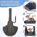 SlowTon Dog Carrier Sling - Thick Padded Shoulder Strap Adjustable Dog Carriers for Small Dogs, Puppy Carrier Purse for Pet Cat with Front Zipper Pocket Safety Belt Machine Washable (Gray, XS)