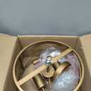 2-Light Semi Flush Mount Brushed Brass Ceiling Light Fixture, Farmhouse Industrial Metal Cage with Adjustable Height, Dimmable for Hallway Entryway Kitchen Bedroom Foyer Laundry Low Ceiling, Brushed Gold Semi Flush Ceiling Light