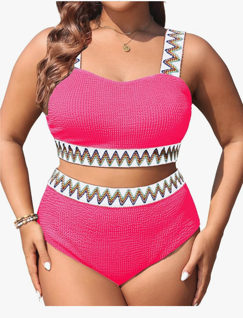 Daci Women Plus Size 2 Piece Swimsuits - High Waisted Bikini Sets Tummy Control Bathing Suit 2025 Swimwear,22W