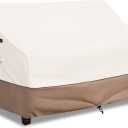 Outdoor Furniture Covers Waterproof 3 Seater Outdoor Couch Cover, 76W x 32.5D x 33H Inches Patio Furniture Covers (Beige)