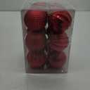 Christmas Balls Ornaments for Xmas Tree, Xmas Ball Baubles Set for Holiday Party and Wedding Decoration (3.15"/8CM, Red)