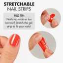 MOYOU LONDON Semi Cured Gel Nail Strips - 20 Pcs. Waterproof Gel Nail Wraps, Cures in Sunlight or UV/LED Lamp, Lasts Up to 2+ Weeks, Stretchable, Easy to Apply & Remove, Vegan & Cruelty-Free Pink, Glossy Pack of 6