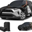 Cover for Toyota RAV4, Custom Fit RAV4 Cover 2006-2025, Car Cover Waterproof All Weather for Automobiles,Full Exterior Covers with Door Zipper/Reflective Strip, Outdoor Car Cover Sun Snow Protection