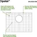 19.1 in. x 14.1 in. Rear Drain Kitchen Sink Bottom Grid with Supersoft Silicone Feet in 304 Grade Stainless Steel