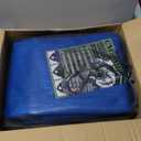 Tarp Waterproof 10x20 Feet, 8 Mil Thick Finished Size Blue Poly Tarpaulin Outdoor, Metal Grommets, Reinforced Edges, Multipurpose Tarps Protective Cover for Camping Boat Plant