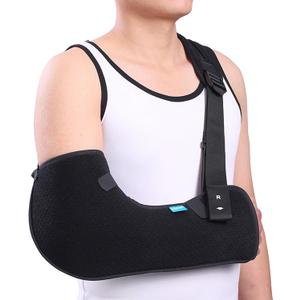 Cozyhealth Arm Sling Shoulder Injury Immobilizer Rotator Cuff Support Brace for Sleeping, Comfortable Medical Sling Arm for Shoulder Injury, Left and Right Arm for Men and Women (Medium) (Black)