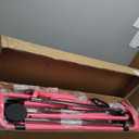 Tepemccu Expandable Gymnastics Bars, Adjustable Height Gymnastic Horizontal Bars, Children Folding Training Bar for Kids (Pink)