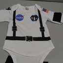 Newborn Infant Baby Boys Girls Astronaut Costume Toddler Police Uniform pirate Outfit Prince Doctor Costume (0-3 Months, Astronaut Long White)