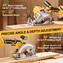 5.5-Inch Cordless Circular Saw Compatible with DeWalt 20V Battery