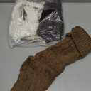 Shyyween 4 Pack Cable Knit Christmas Stockings 18 Inch Farmhouse Large Rustic Neutral Knitted Stockings Ornaments Hanging Xmas Decorations for Family Holiday Party Decor (Classic Style)